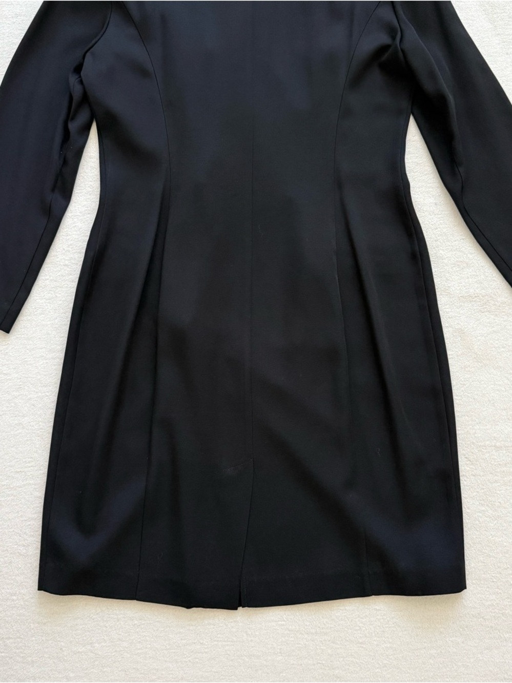 Double Breasted Blazer Dress Green Trim Long Sleeve Size 12 Preppy Academia - Picture 7 of 10